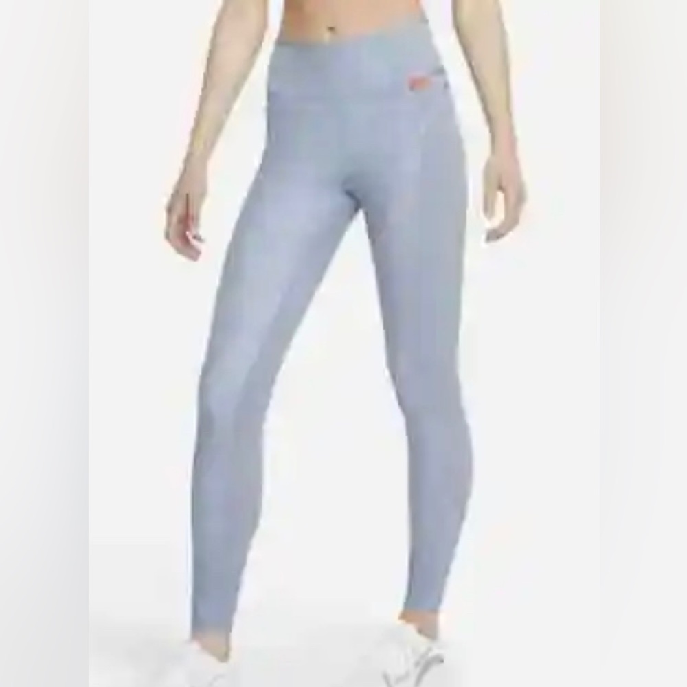 Nike Women's Medium Large Dri-FIT One Luxe Leggings Pants Bluish Gray DD4553-493